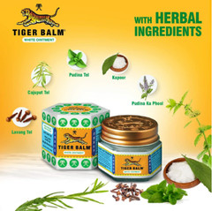 6x30g White Tiger balm HR Thai Ointment Muscular Aches Pain Relief
