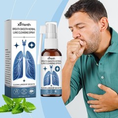 1~5x Breath Smooth Herbal Lung Cleansing Spray Relieve Lung Discomfort 30ml