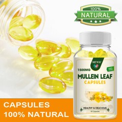 Mullein Leaf Capsules Support Lung Cleanse Respiratory Function 3 Months Supply