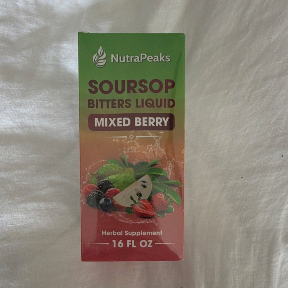 NutraPeaks Soursop Bitters Mixed Berry Herbal Supplement 16 fl oz Sugar-Free