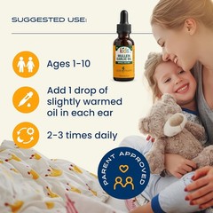 Nurture with Kids Mullein & Garlic Ear Drops – Natural 1 Fl Oz for Ages 1-10
