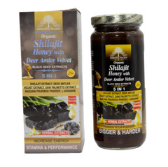 Organic Shilajit Honey With Deer ANTLER VELVET, 5 IN 1 – By Essential Palace