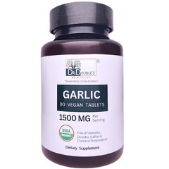 Garlic Tablets • Pills Alternative to Capsules • Garlic Supplement • 90 Tablets