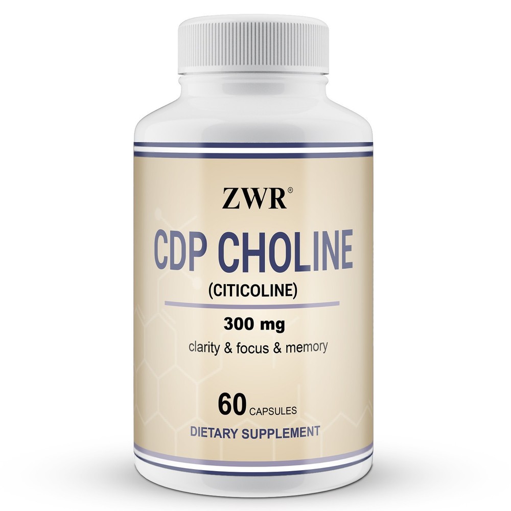 CDP Choline Supplement, Brain Health with Citicoline Extract, 60 Capsules