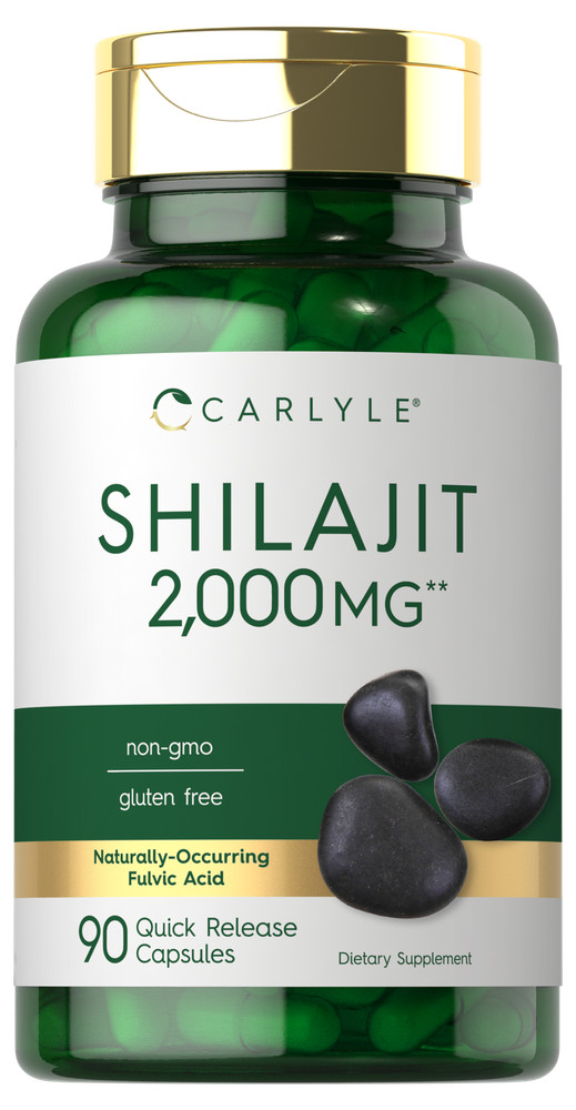 Asphaltum Capsules | 2000mg | 90 Count | Non-GMO and Gluten Free | By Carlyle