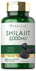 Asphaltum Capsules | 2000mg | 90 Count | Non-GMO and Gluten Free | By Carlyle