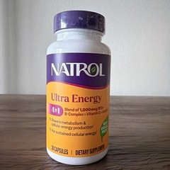 Natrol Ultra Energy 4-in-1 1000mcg B12, Vitamin B Complex, Vitamin D, CoQ10 30ct