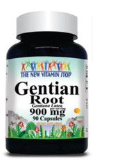 Gentian Root 900mg 90 Caps Gentiana Lutea