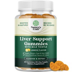 Natures Craft Cleansing Herbal Liver Detox Gummies 60 Count (Pack of 1)