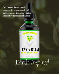 Lemon Balm Extract Non-Alcohol Liquid Herb Drops Organic Natural Aid 2 oz