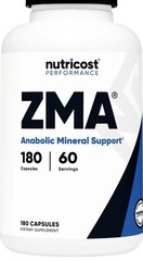 Nutricost ZMA 490mg, 180 Capsules – Gluten Free, Non-GMO, High Quality