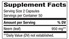 Nature S Way Hojas De Neem 475 Mg 100 Capsulas