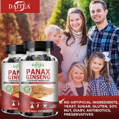 Korean Red Panax Ginseng Pills 1000mg, 30/60/120 Capsules 5% Ginsenosides