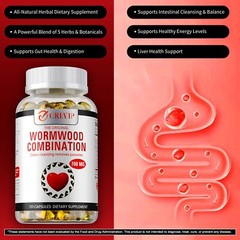 Wormwood Combination – Parasite Detox Cleanse, Black Walnut, Cloves, Quassia