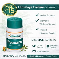 Himalaya Evecare Capsules Pack of 15 | 30 Caps Each | Herbal | Free Shipping