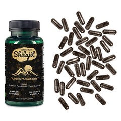 Golden Mountains Shilajit Vegan 90 Caps 500mg Pure Authentic Siberian Altai