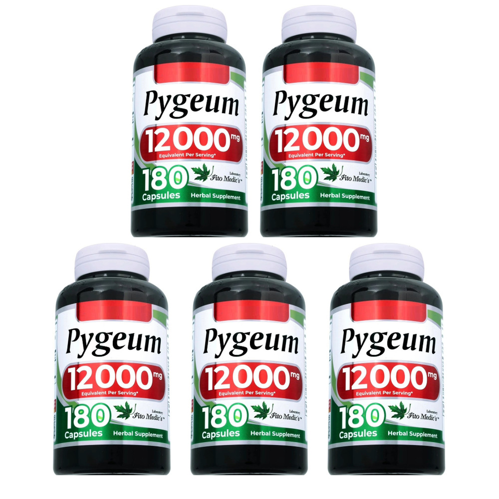 Pygeum 12000mg 5X180 Caps No Preservatives