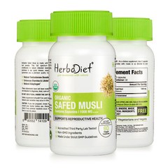 Organic Safed Musli White Capsules Chlorophytum Borivilianum Sexual Health