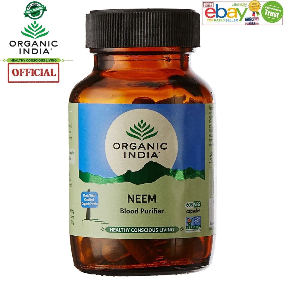 Organic India Neem Exp.2025 USA OFFICIAL Care Immunity Skin 5 day World Delivery