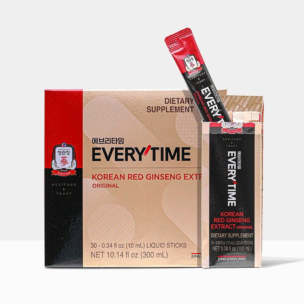Jung Kwan Jang Everytime Original 6-Year Korean Red Ginseng 10 mL 30 Sticks