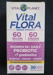 Vital Planet Flora Women 55+ Daily Shelf Stable 30 Caps Pro/prebiotics Exp 4/27