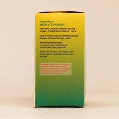Isha Life Neem & Turmeric Powder in Veg Capsules Combo Pack (100 Caps Each)