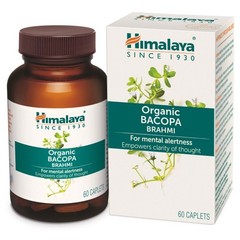 Himalaya Organic Bacopa (Brahmi) Mind Wellness Improve Alertness 60 Caplet
