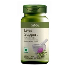 GNC Herbal Plus Liver Support With Milk Thistle & Picrorhiza | 60 Capsules g713