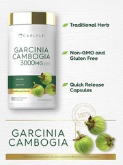 Garcinia Cambogia 3000mg | 180 Capsules | Non-GMO, Gluten Free | by Carlyle