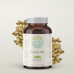 HerbEra Prickly Ash 60/120 Capsules, 400 mg, (Zanthoxylum clava-herculis)
