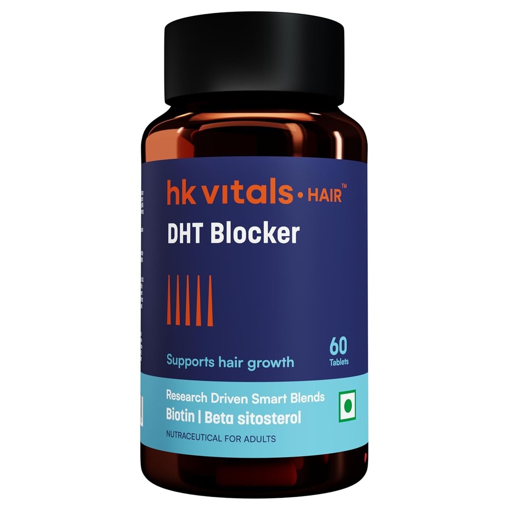 Healthkart HK Vitals Hair DHT Blocker 60 Tablets Biotin Hair Care Support