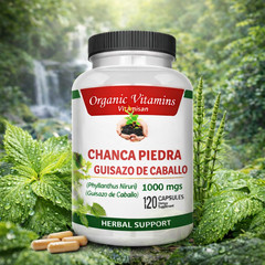 Chanca Piedra 1000mg with Horsetail Extract 120 Caps | Phyllanthus Guisazo Detox
