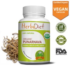 Organic Punarnava Root Capsules Boerhavia Diffusa Kidney Liver Tonic Weight Loss