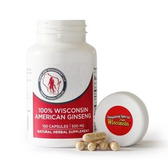 Dairyland American Ginseng Capsules – 150 ct 500 mg – Wisconsin Ginseng Compl…