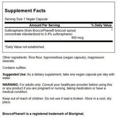 Swanson Herbal Supplements Sulforaphane from Broccoli Sprout Extract 400 mcg …