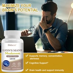 Lion’s Mane Mushroom 2000 mg – Cognitive Support Nootropic Supplements