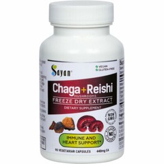 Chaga Mushroom Supplement Best Siberian Dried Wild Harvested 90 Capsules Tablets