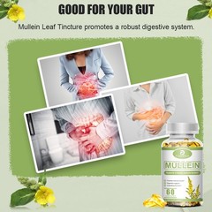 Mullein Leaf 1500mg 60 Capsules Respiratory Wellness Supplement