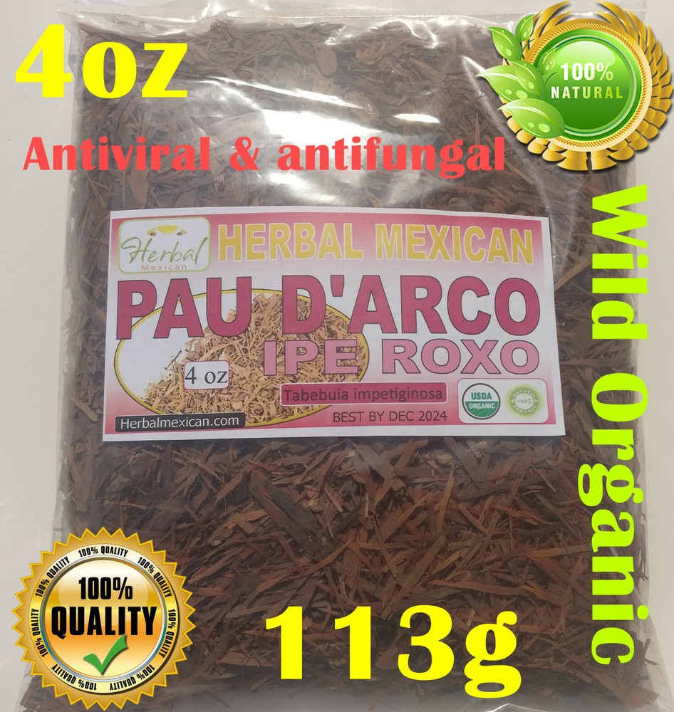 4oz Palo de Arco Pau D’arco Tea Lapacho Ipe Roxo Tabebuia Infecciones Candida