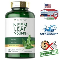 Neem Leaf Powder 950mg | 120 Capsules | Azadirachta Indica | 60 Day Supply