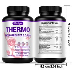 2 Bottles Thermo Green Tea CoQ10 Supplement Total 120 Capsules