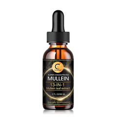 Mullein Leaf Extract Drops for Lung Cleanse Lung Detox Respiratory Support