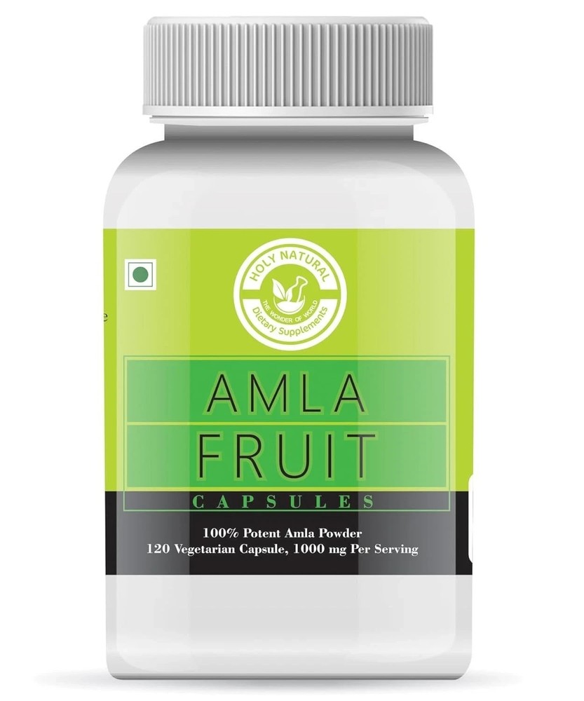 Holy Natural Amla Fruit Capsules, 120 Capsules d001