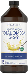 Omega 3 6 9 Liquid | 16 fl oz | Organic, Cold Pressed | Vegan | by Carlyle
