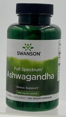 Lot of 2 Swanson Ashwagandha Winter Cherry 450mg 200 Capsules EXP 05/28