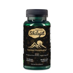 Golden Mountains Shilajit Vegan 90 Caps 500mg Pure Authentic Siberian Altai