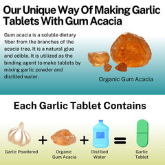 Garlic Tablets • Pills Alternative to Capsules • Garlic Supplement • 90 Tablets