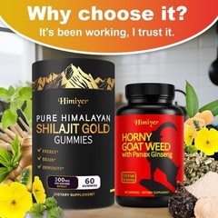Pure Himalayan Shilajit HORNY GOAT WEED Supplement