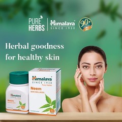 Himalay Pure Neemba Herbs Skin Wellness pills NEEM – 60 Count Each (Pack Of 4)