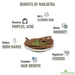 Manjistha Root 50g Indian Madder Herbal Powder Skin Hair Natural Use free ship
